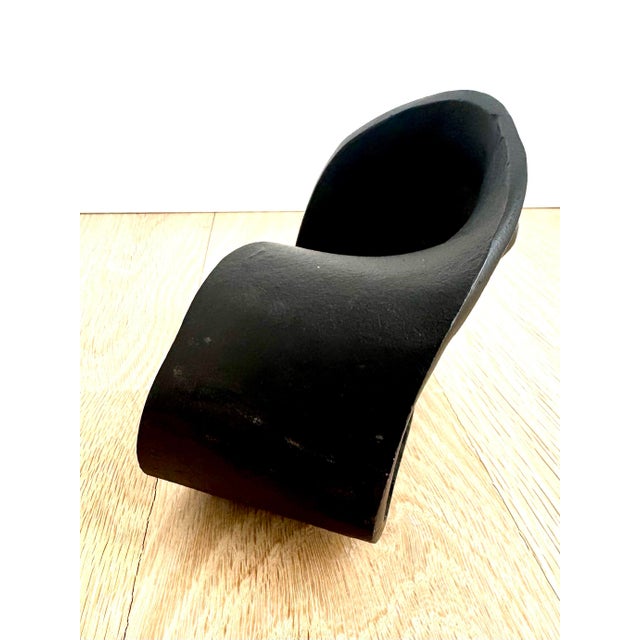 Mid Century Hand-Cast Metal Möbius Ring Sculpture, Brutalist Modern Style For Sale In Chicago - Image 6 of 9