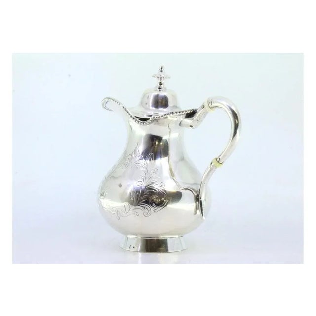 Silver Milk Jug with Engraved Plant Motifs For Sale - Image 6 of 8