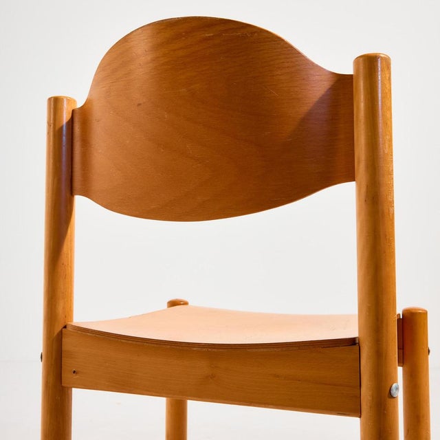 Stackable Oak Chair, 1970s For Sale - Image 11 of 18