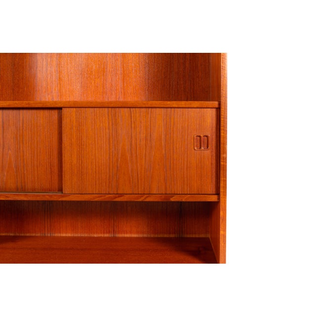 Mid-Century Modern Danish Teak Veneer Bookcase, 1960s For Sale - Image 12 of 13