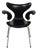 3208 Lily Chair in Black Leather by Arne Jacobsen, 1990s For Sale