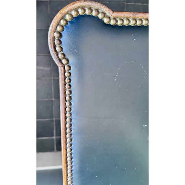 1930s Louis XV Style Game Table With Leather Nail Head Top For Sale - Image 10 of 17