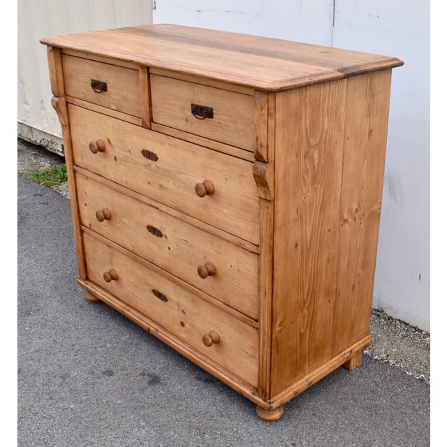Late 19th Century Pine Chest of Five Drawers, Hungary, Circa 1880 For Sale - Image 5 of 12