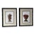 Pair “Faux Bamboo” Frames With Old Italian Shell Prints With Overwritten Text. For Sale