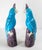 Ceramic 20th Century Pair of Chinese Chinoiserie Turquoise Blue and Purple Parrot Figures For Sale - Image 7 of 13