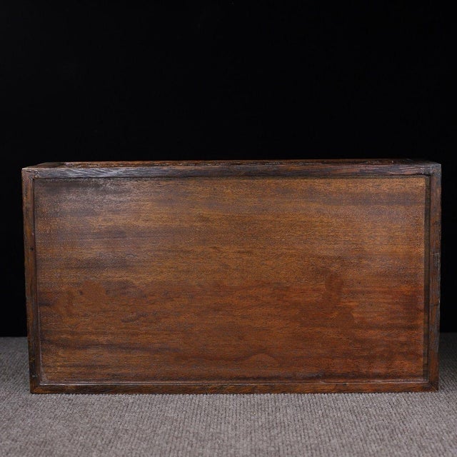 Vintage Chinese Huali Rosewood Carved "Antiques" Triple-Lidded Box Set For Sale - Image 10 of 10