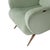 Gold Vintage Green Ribbed Reclining Lounge Chair, Italy, 1950 For Sale - Image 8 of 9