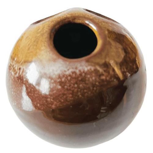 Brown Vintage Space Age Ceramic Spherical Ornament Sculpture by Marisa, 1970s, Set of 3 For Sale - Image 8 of 9