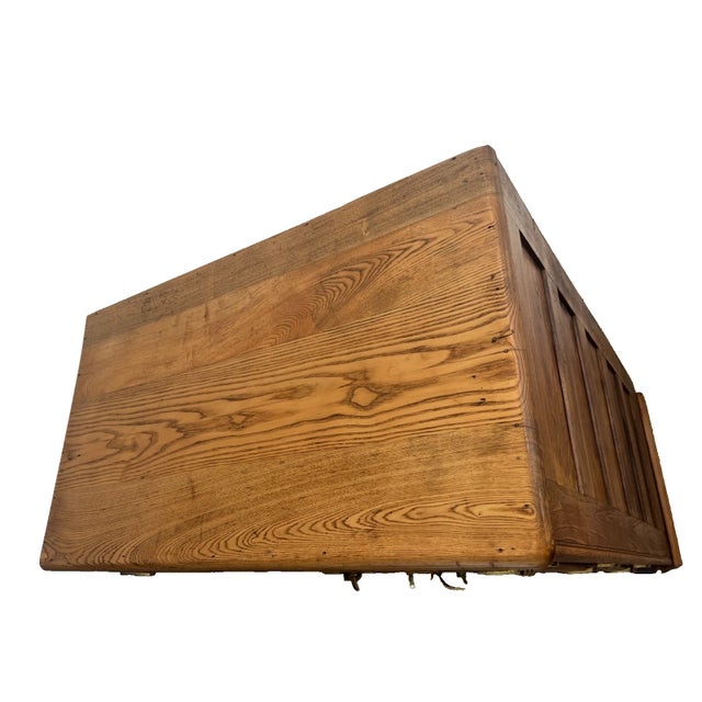 Antique Ice Box Three Storage Cabinets Oak Brass Four Racks For Sale - Image 4 of 10