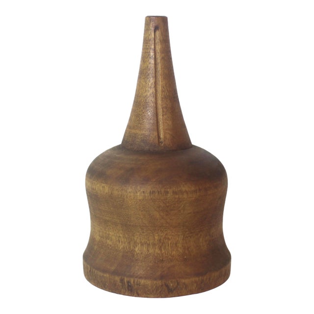 Vintage Turned Wood Kitchen Funnel For Sale