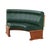 Modular Wall Bench in Green Leather and Wooden Structure, 1970s, Set of 2 For Sale - Image 4 of 8