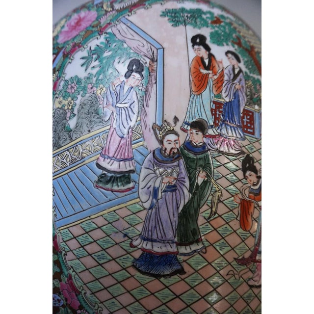 Large Art Deco Oriental Ceramic Baluster Vase, 1940s For Sale - Image 4 of 15