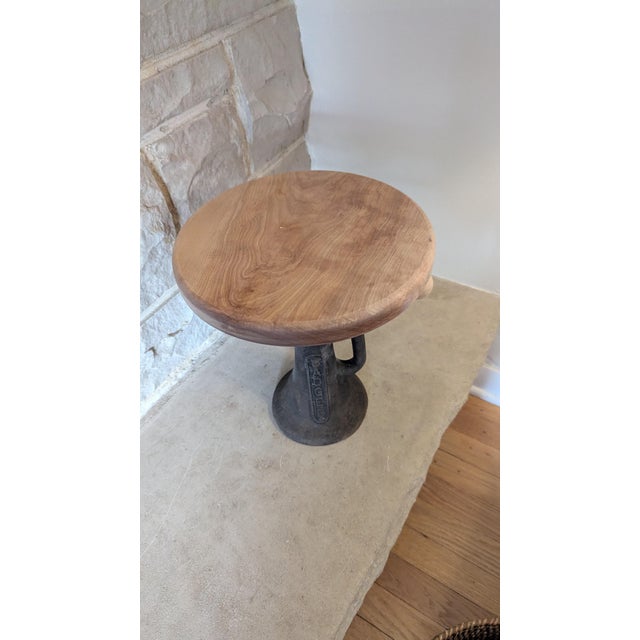 Mid-Century Railroad Badger Screw Jack Table For Sale - Image 9 of 10