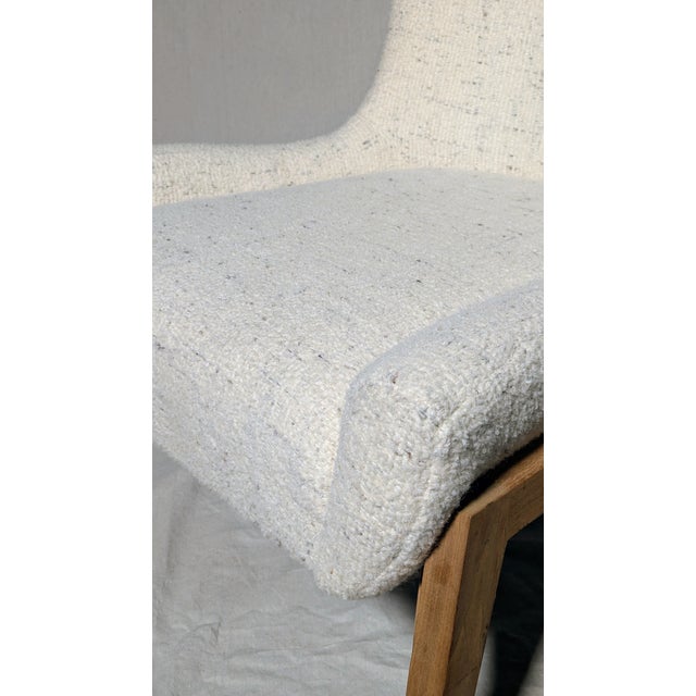 Wood Verellen Fernando Wing Chair in Ivory Bouclé on Ash Base For Sale - Image 7 of 12