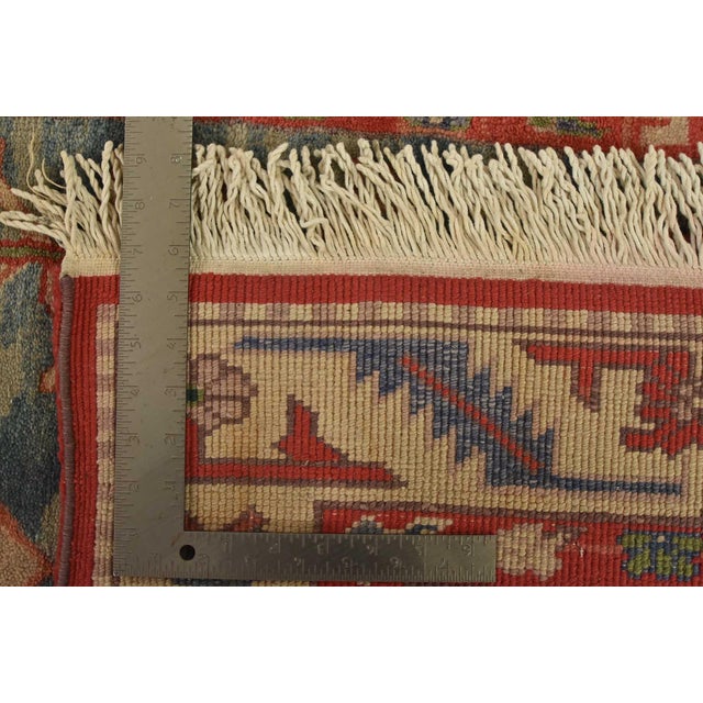 Heriz Rug 3’9” X 5’9” Blue Wool Vintage Tribal Hand-Knotted Oriental Carpet For Sale - Image 12 of 12