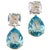 Metal Christina Addison 18kt Yellow Gold Wrapped Drop Cushion Earring With Rock Crystal and Cabochon Chalcedony - a Pair For Sale - Image 7 of 12