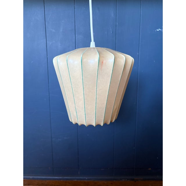 Vintage cocoon pendant lamp shade. A unique addition to your space, this shade provides a sculptural element with a soft...