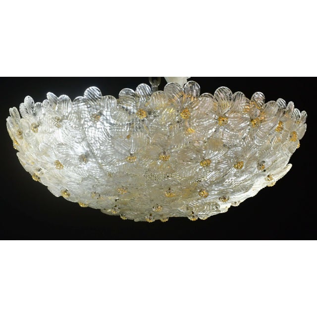Murano Ceiling Light Flower by Seguso for Venini, Italy, 1960s For Sale - Image 9 of 16