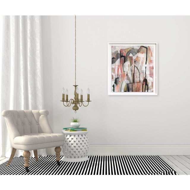 Antibes 2 - Framed Contemporary Neutral Tones Original Acrylic Painting on Canvas by Swedish Artist Maria C Bernhardsson For Sale - Image 9 of 9