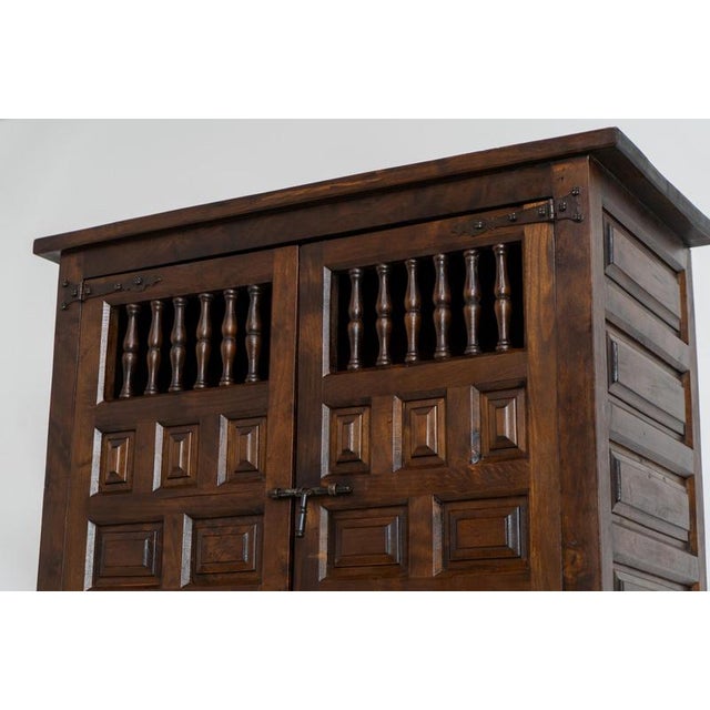 Spanish Brutalist Cabinet in Wood For Sale - Image 10 of 16
