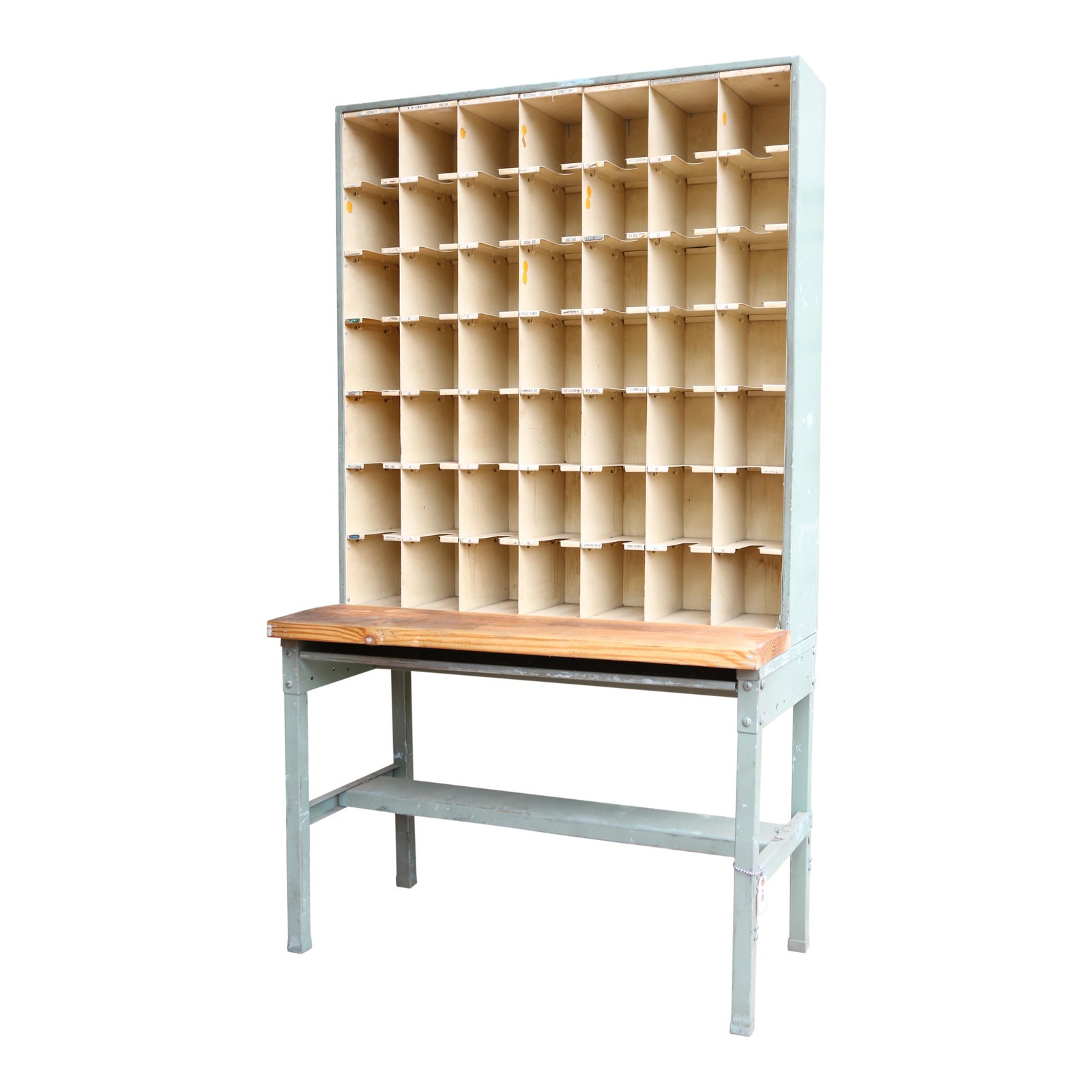 Vintage Industrial Mail Sorter Bar Shelf / Desk Chairish