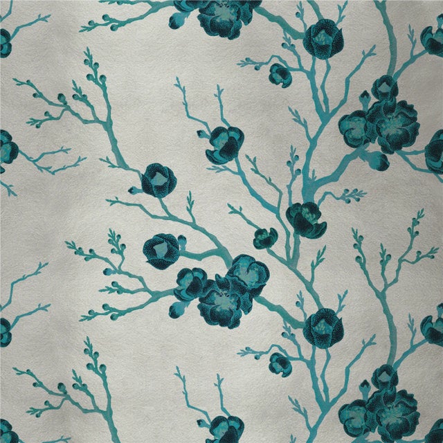 Contemporary Сherry Tree 2 Fabric Wall Covering by Chiara Mennini for Midsummer-Milano For Sale - Image 3 of 3