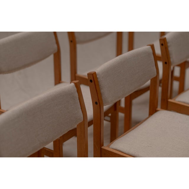 Dining Chairs by Børge Mogensen for FDB Møbler, Denmark, 1970s, Set of 8 For Sale - Image 9 of 14