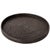 2020s Artifacts Rattan Round Serving Ottoman Tray 32" Diameter, Tudor Black For Sale - Image 5 of 5
