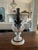 Shabby Chic Vintage 20th Century Distressed Stone and Decorative Iron Urn For Sale - Image 3 of 11