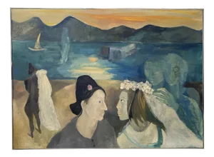 Lena Ulbricht, Wedding in a Mystical Landscape, Oil on Canvas, 1984