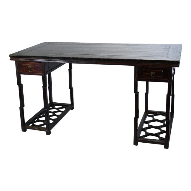 Fretwork Colonial Desk For Sale
