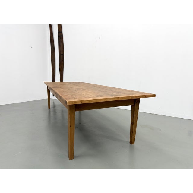 Monumental Pine Farmhouse Table, 1970s For Sale - Image 9 of 18