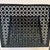 Vintage Mid Century Black Perforated Metal Magazine Rack For Sale In New York - Image 6 of 8