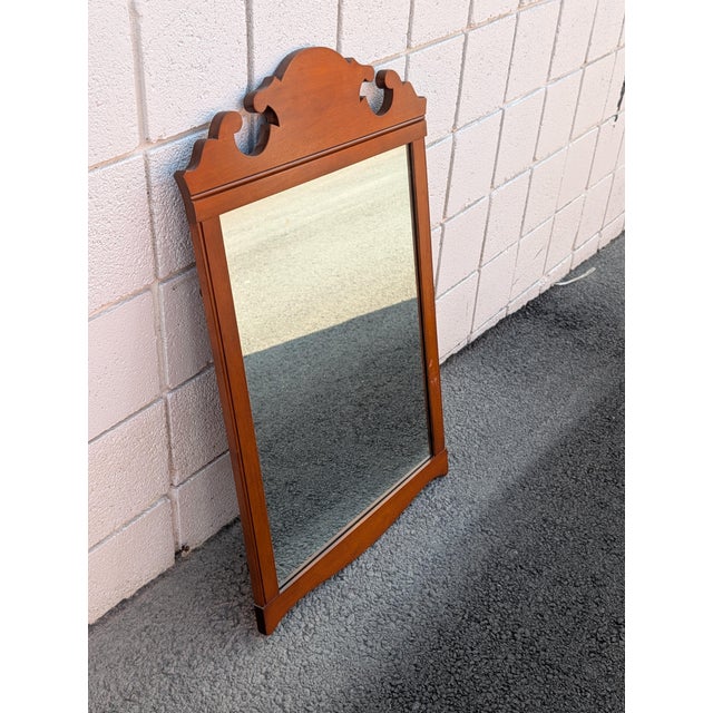 Mid 20th Century Rare Mid-Century Vintage Whitney Solid Wood Wall Mirror Model 1114 For Sale - Image 5 of 5