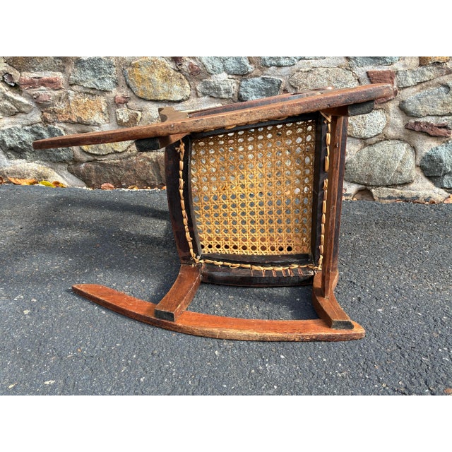Late 19th Century Antique Child’s Cane Seat Rocking Chair, Circa 1900 For Sale - Image 5 of 5