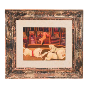1970s Carlo Roselli Signed Oil Painting of Circus Horses