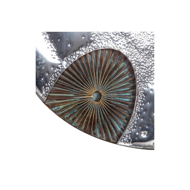Metal Mid-Century Art Brutalist Aluminum Copper Large Wall Sculpture Don Freedman For Sale - Image 7 of 10