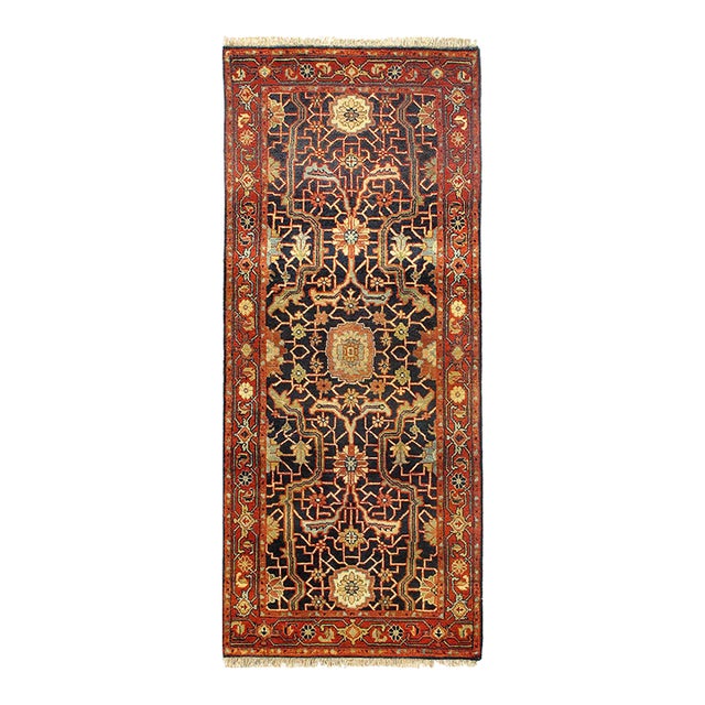 Pasargad DC Fine Hand Knotted Ralph Lauren Design Runner Rug For Sale