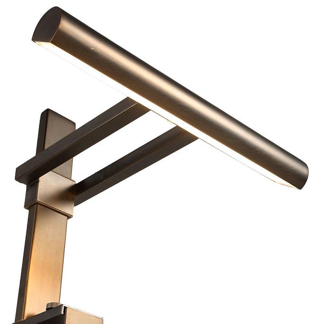 Contemporary Lighted Easel - Travertine/Bronze For Sale - Image 3 of 6