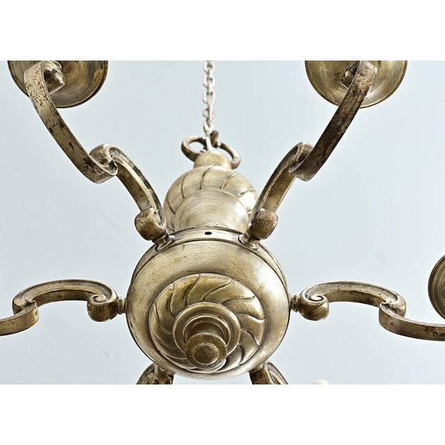 Early 20th Century French Bronze Chandelier For Sale - Image 9 of 12