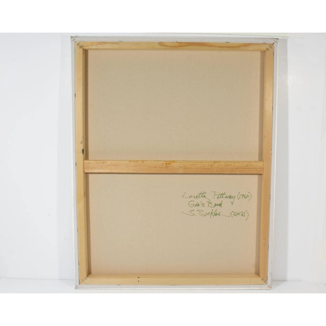 Textile 2021 Signed “Medallion” Acrylic on Canvas Abstract Painting by Artist Steven Sickles For Sale - Image 7 of 9