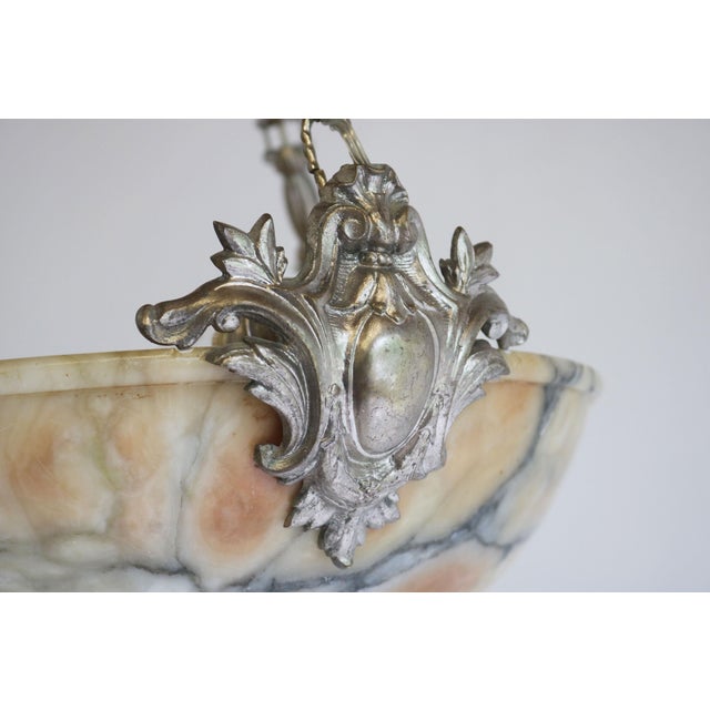 Neo Classical Alabaster Pendant Light, 1880 For Sale - Image 10 of 15