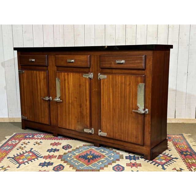 Mahogany Bistro Cabinet with Formica Top, 1950s For Sale - Image 17 of 18