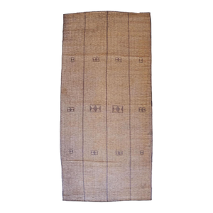 1960s Nomadic Sahara Desert Tuareg Mat - 14.3 X 6.8 Ft
