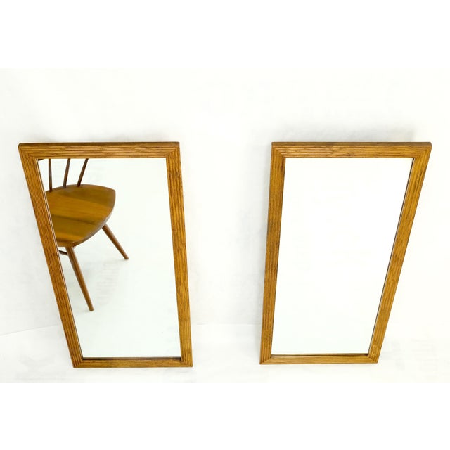 Pair of Mid Century Modern Rectangle Wall Mirrors by Henredon Mint! For Sale - Image 9 of 9