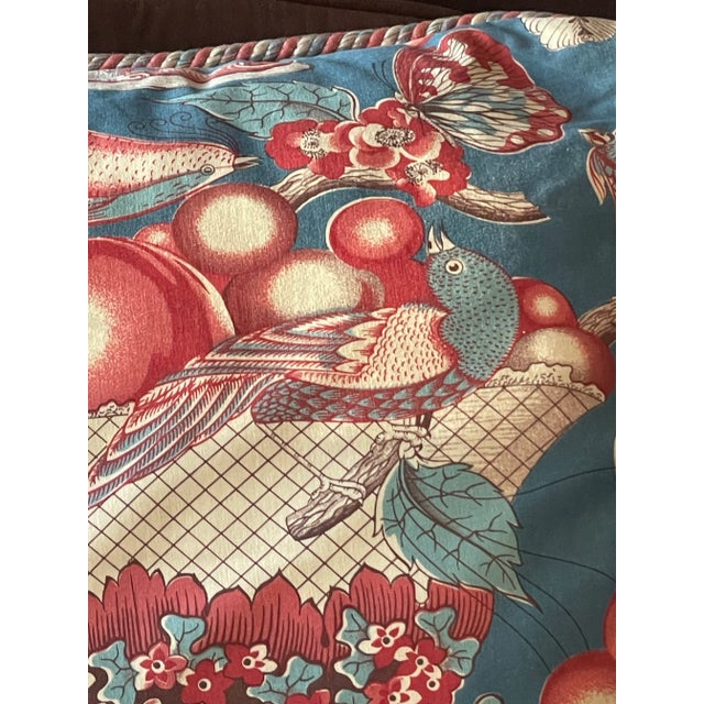 1980s Custom Brunschwig & Fils Vintage Down Filled Pillow For Sale - Image 5 of 5