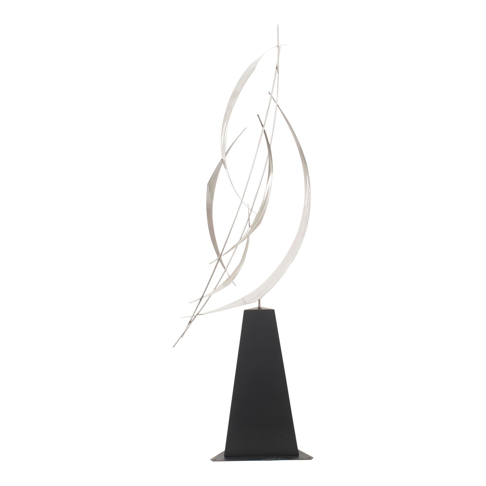 Contemporary Silver Metal Sculpture Chairish