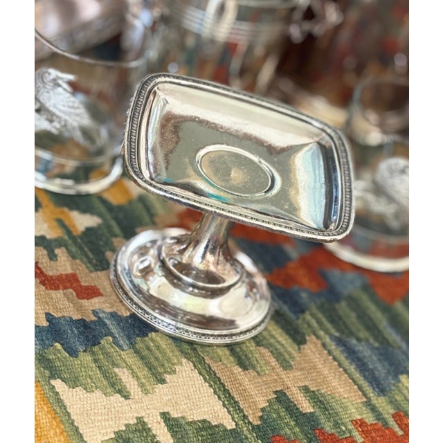 An authentic piece of New York City history, this rare heavy 1940s hotel silver pedestal platter functions beautifully as...