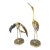 Vintage Brass Crane Sculptures Pair Coastal Palm Beach Style After Maitland Smith 12" Tall For Sale