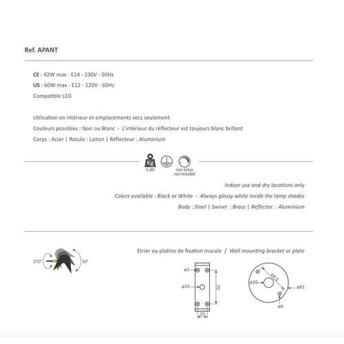 Black Mid-Century Modern Black Anthony Wall Lamp by Serge Mouille For Sale - Image 8 of 9